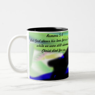 Caneca De Café Em Dois Tons Jesus nos ama