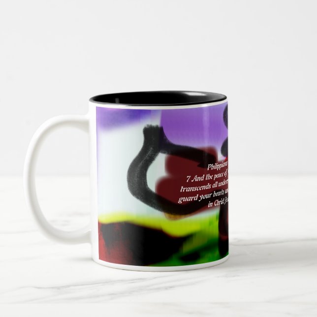 Caneca De Café Em Dois Tons Jesus planeja a vida (Esquerda)