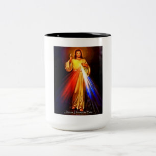 Caneca De Café Em Dois Tons Jesus que eu confio em você