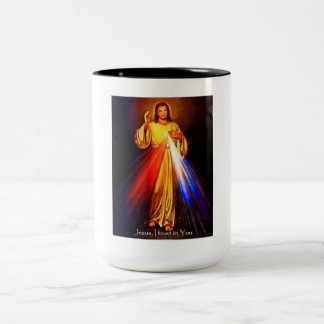 Caneca De Café Em Dois Tons Jesus que eu confio em você