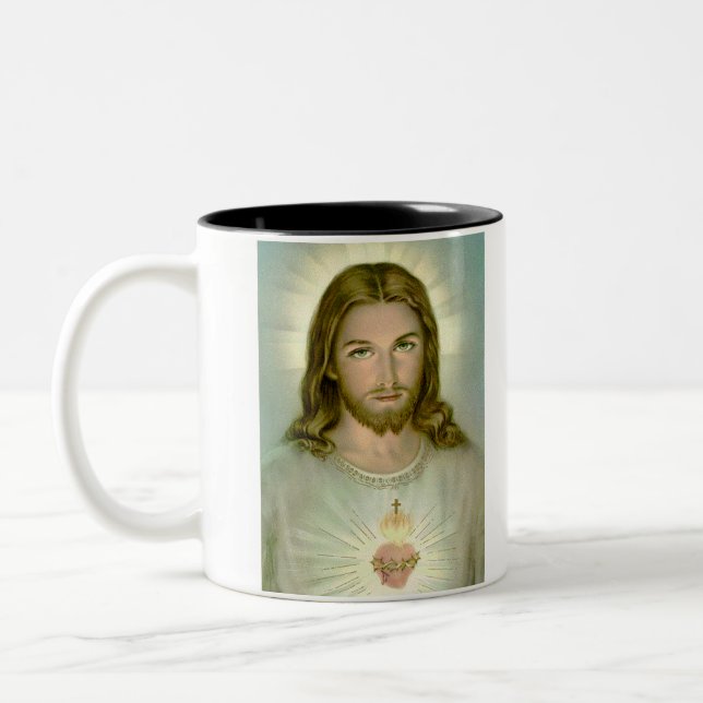 Caneca De Café Em Dois Tons jesus, QUE JESUS FARIA? (Esquerda)