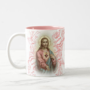 Caneca De Café Em Dois Tons Jesus que religioso eu confio no compaixão de Thee