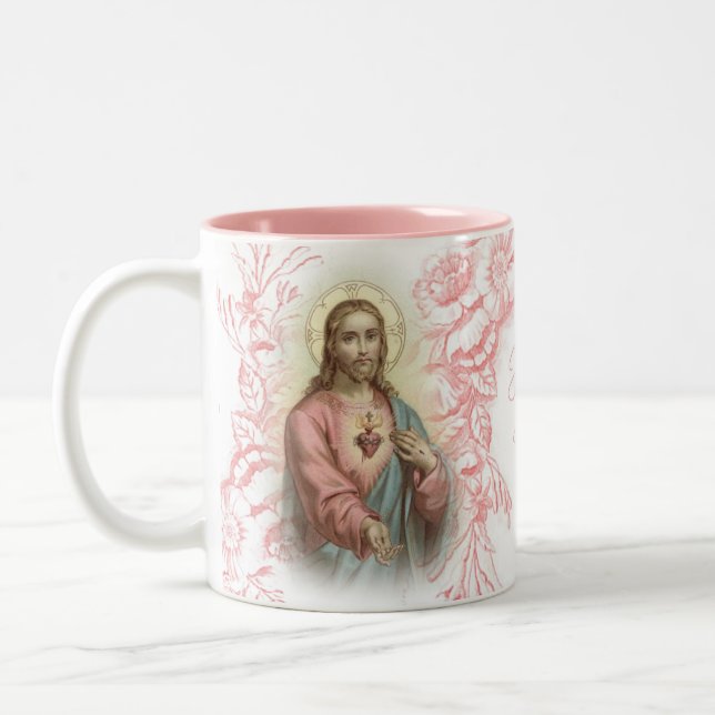 Caneca De Café Em Dois Tons Jesus que religioso eu confio no compaixão de Thee (Esquerda)