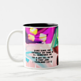 Caneca De Café Em Dois Tons Jesus regozijou-se