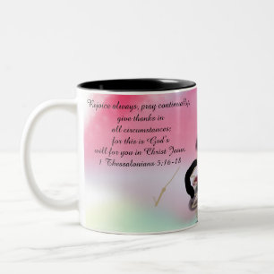 Caneca De Café Em Dois Tons Jesus regozijou-se