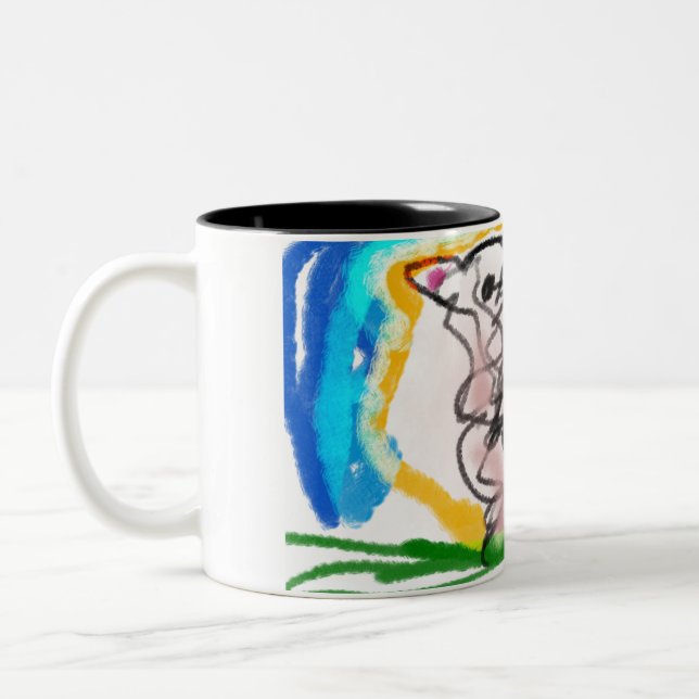 Caneca De Café Em Dois Tons jesus rosa do morto (Esquerda)