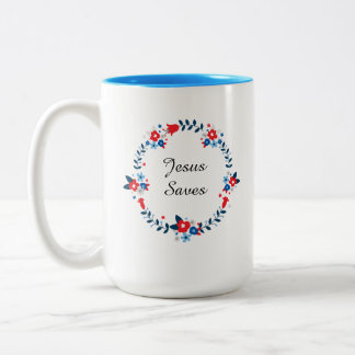 Caneca De Café Em Dois Tons Jesus Salva