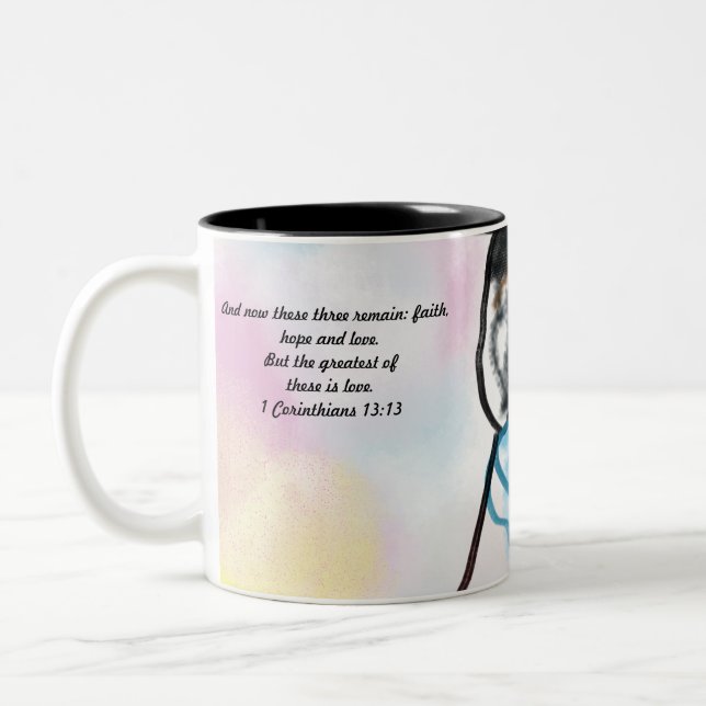 Caneca De Café Em Dois Tons Jesus tudo (Esquerda)