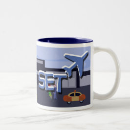 Caneca De Café Em Dois Tons Jet Set Deluxe mug
