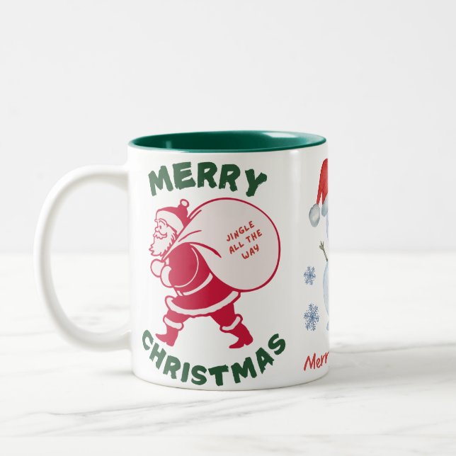 Caneca De Café Em Dois Tons Jingle All The Way (Esquerda)