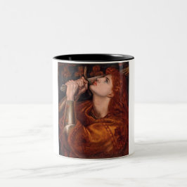Caneca De Café Em Dois Tons Joan of Arc (Retrait) (por Dante Gabriel Rossetti)