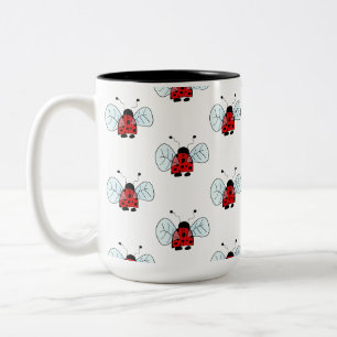 Caneca De Café Em Dois Tons Joaninha