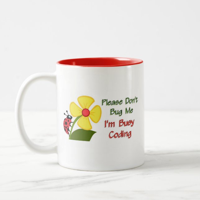 Caneca De Café Em Dois Tons Joaninha médico do codificador (Esquerda)