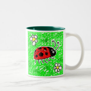 Caneca De Café Em Dois Tons Joaninha Smudgy
