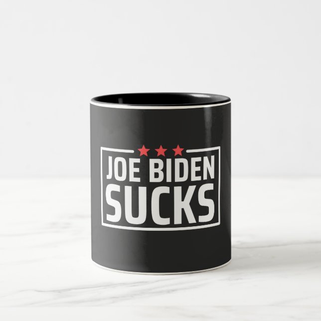 Caneca De Café Em Dois Tons joe Biden Sucks (Centro)