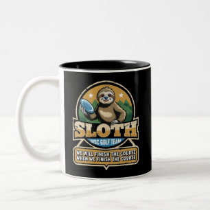 Caneca De Café Em Dois Tons Jogador de Disco Golfe Sloth Engraçado Jogador de 