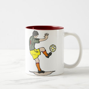 Caneca De Café Em Dois Tons Jogador de futebol