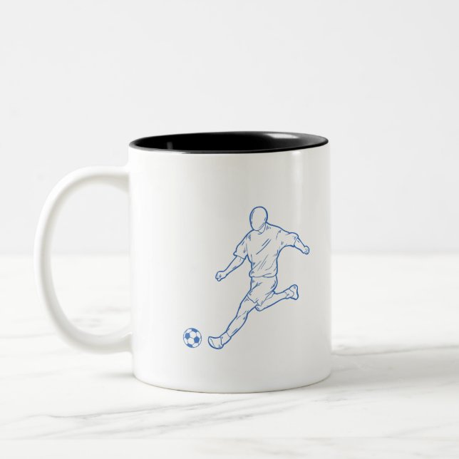 Caneca De Café Em Dois Tons jogador de futebol (Esquerda)