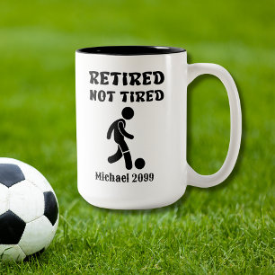 Caneca De Café Em Dois Tons Jogador de Futebol Não Aposentado por Cansaço