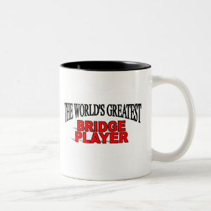 Caneca De Café Em Dois Tons Jogador de ponte do mundo o grande