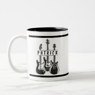 Caneca De Café Em Dois Tons Jogador De Violão Personalizado Gift Mug Para Guit