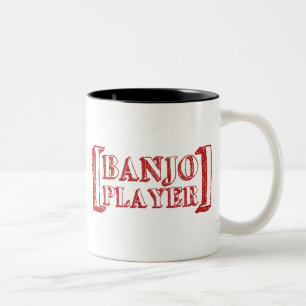 Caneca De Café Em Dois Tons Jogador do banjo