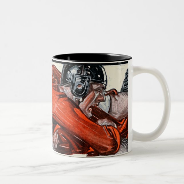 Caneca De Café Em Dois Tons Jogadores de futebol (Direita)
