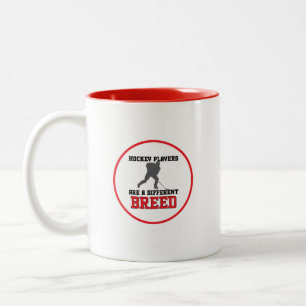 Caneca De Café Em Dois Tons Jogadores De Hóquei São Uma Raça Diferente