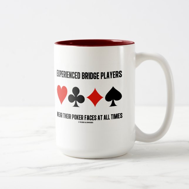 Caneca De Café Em Dois Tons Jogadores de ponte experientes Vestem suas caras d (Direita)