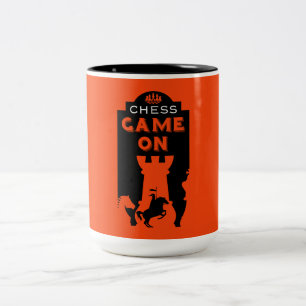 Caneca De Café Em Dois Tons Jogadores de xadrez