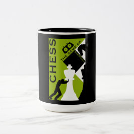Caneca De Café Em Dois Tons Jogadores de xadrez
