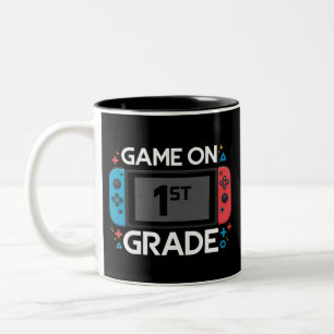 Caneca De Café Em Dois Tons Jogo Ativado 1ª Série Volta às Aulas Gamer Diverti
