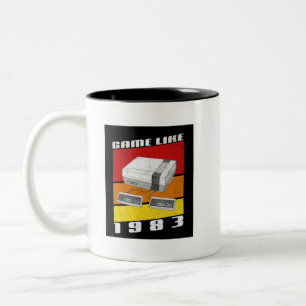 Caneca De Café Em Dois Tons Jogo como 1983, Jogos Retrô
