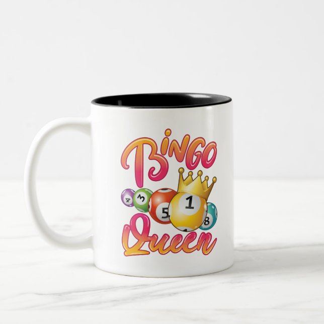 Caneca De Café Em Dois Tons Jogo das Mulheres Rainhas do Bingo (Esquerda)