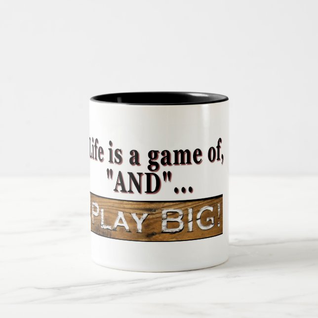 Caneca De Café Em Dois Tons jogo de "E " (Centro)