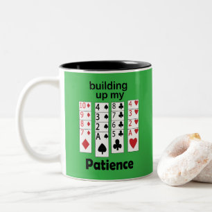 Caneca De Café Em Dois Tons Jogo de Paciência Aumentando Minha Paciência Jogad