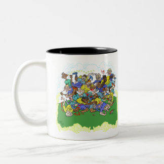 Caneca De Café Em Dois Tons jogo de Rugby