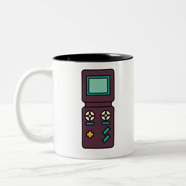 Caneca De Café Em Dois Tons Jogo de Vídeo Retroativo (Esquerda)