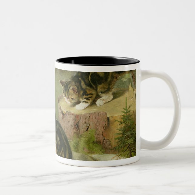 Caneca De Café Em Dois Tons Jogo dos gatinhos (Direita)