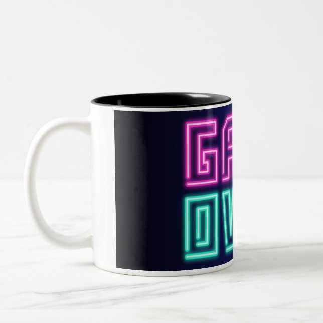 Caneca De Café Em Dois Tons Jogo sobre Mug (Esquerda)