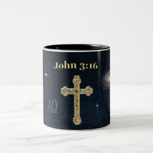 Caneca De Café Em Dois Tons John 3:16