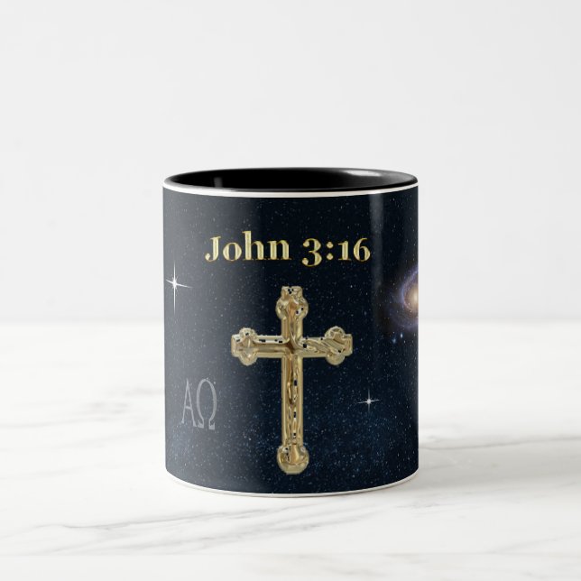 Caneca De Café Em Dois Tons John 3:16 (Centro)