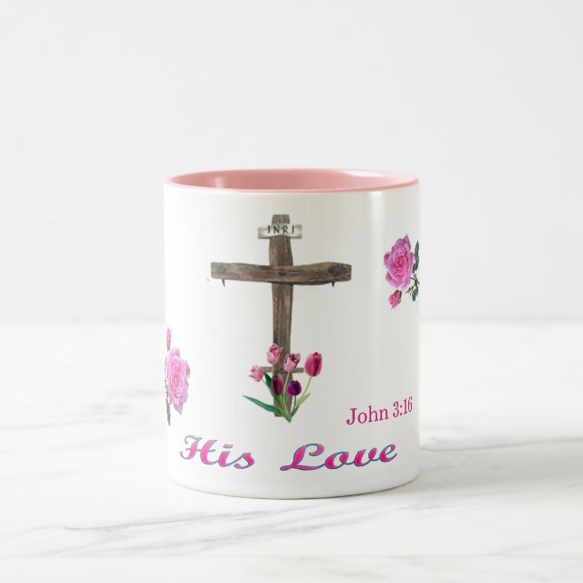 Caneca De Café Em Dois Tons John 3:16 (Centro)