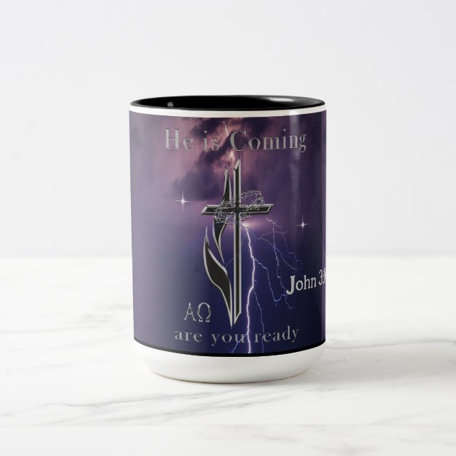 Caneca De Café Em Dois Tons John 3:16 (Centro)