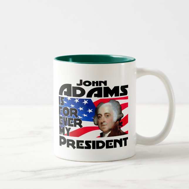 Caneca De Café Em Dois Tons John Adams para sempre (Direita)