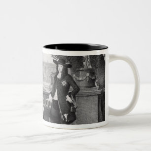 Caneca De Café Em Dois Tons John aumentou Jardineiro do rei