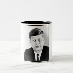 Caneca De Café Em Dois Tons John Jack Kennedy Casa Branca Presidencial dos EUA