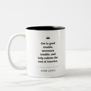 Caneca De Café Em Dois Tons John Lewis, citação inspiradora de Mug de Café