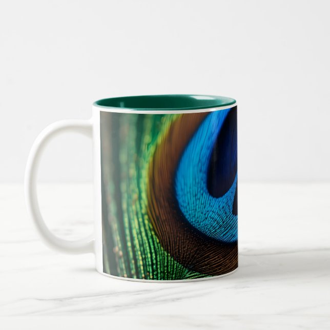 Caneca De Café Em Dois Tons Joia de Peacock (Esquerda)