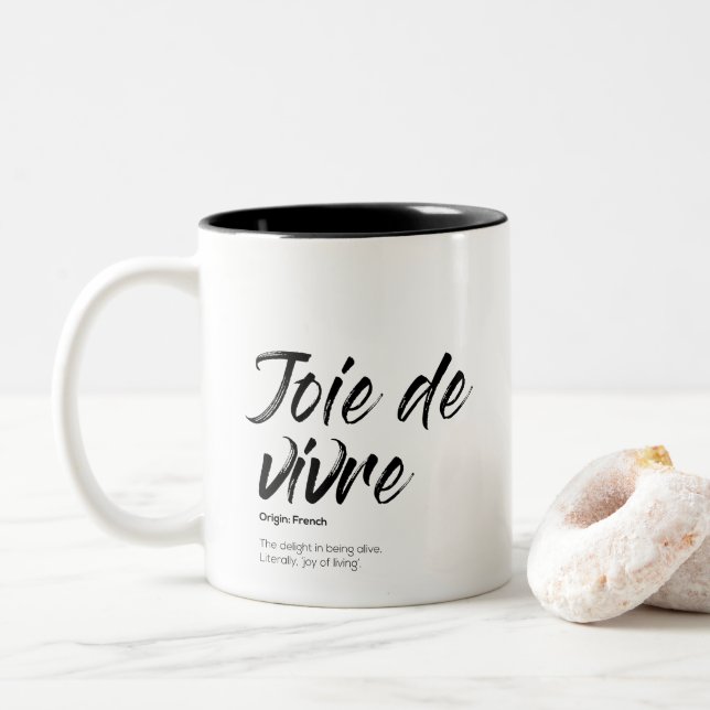 Caneca De Café Em Dois Tons Joie de vivre - Mug de dois tons (Com Donut)